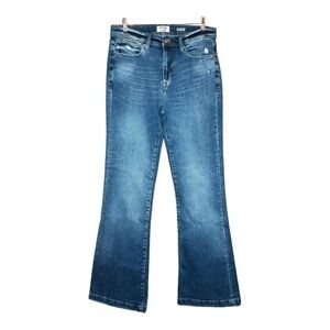 Kensie Vintage Luxe Blue Savannah High Rise Flare Leg Jeans 10/30